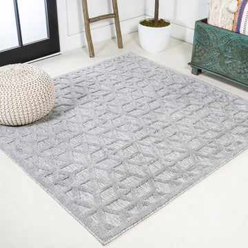 Talaia Neutral Geometric Indoor/outdoor Area Rug
